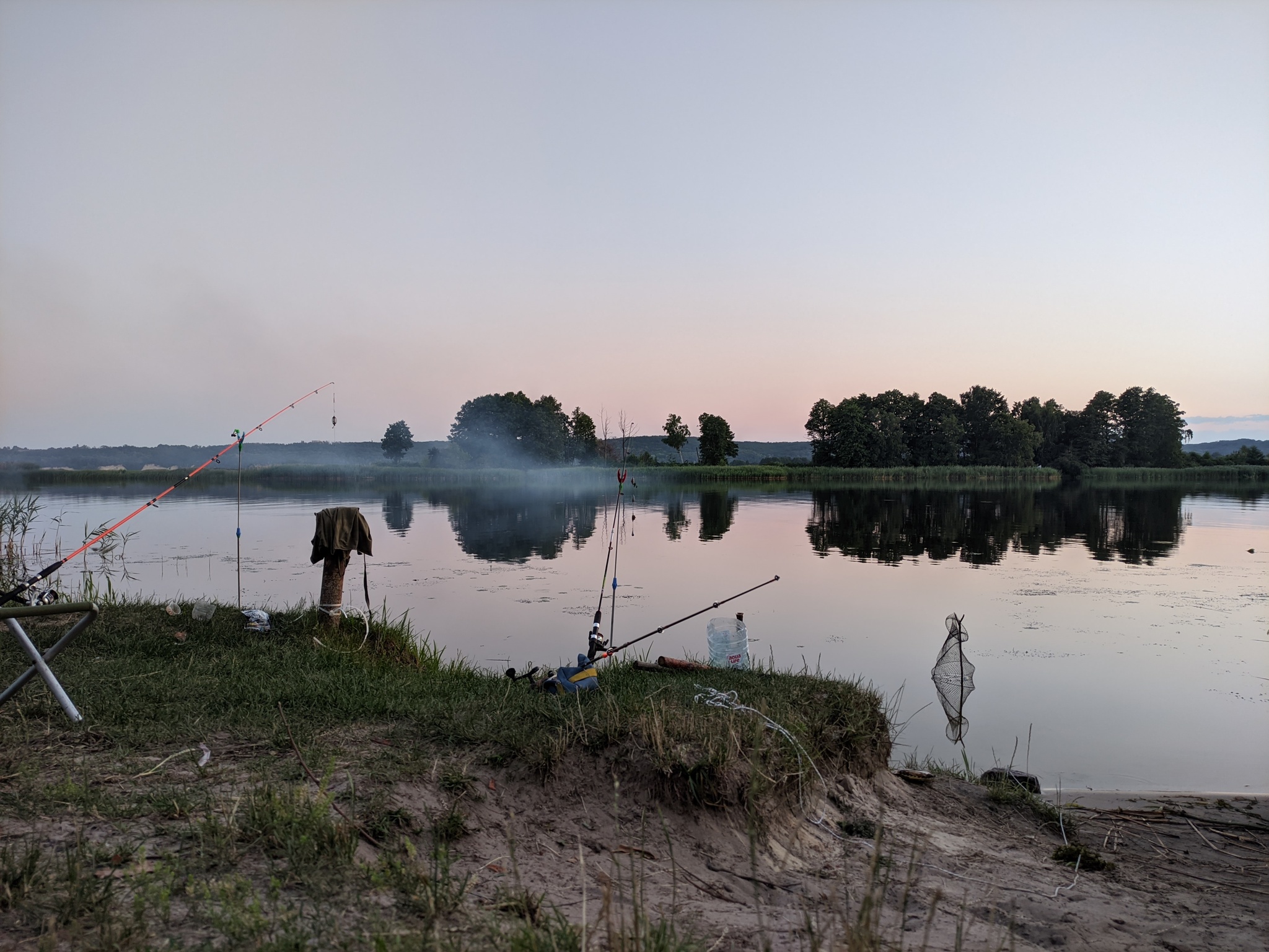 Fishing at the weekend - My, Starry sky, Nature, Mobile photography, Fishing, Dnieper, Sunset, Longpost