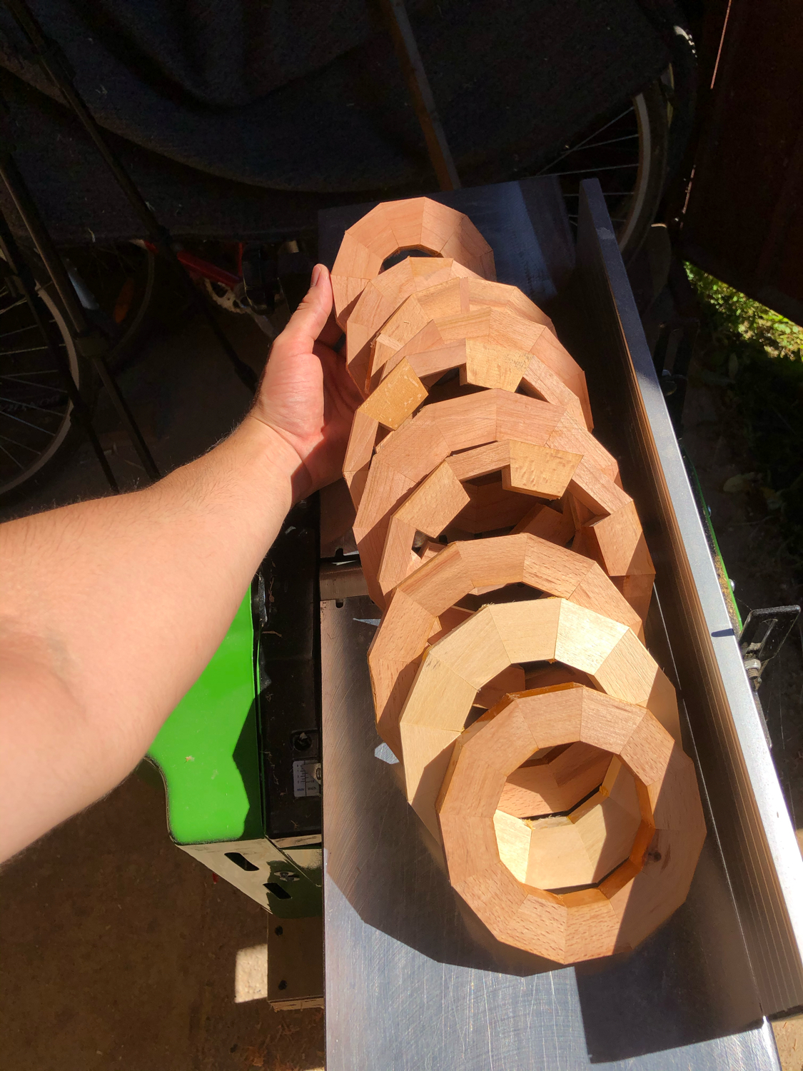 segment vase - My, Tree, With your own hands, Lathe, Woodworking, Longpost