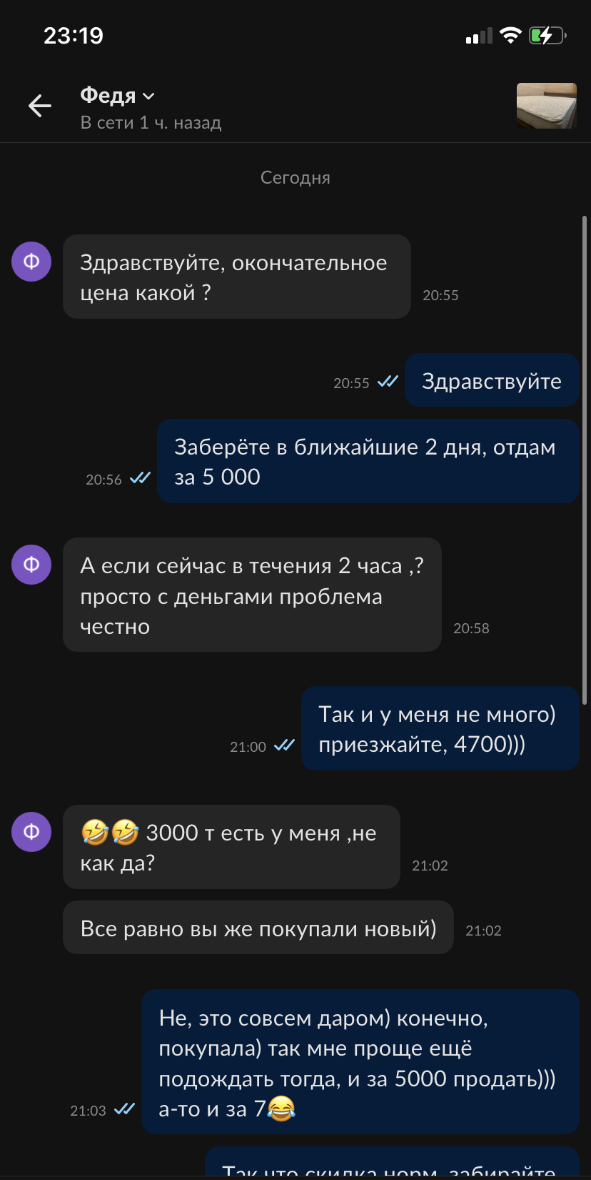 Спина болеть не будет - Авито, Продажа, Грамматика, Юмор, Длиннопост, Переписка, Скриншот