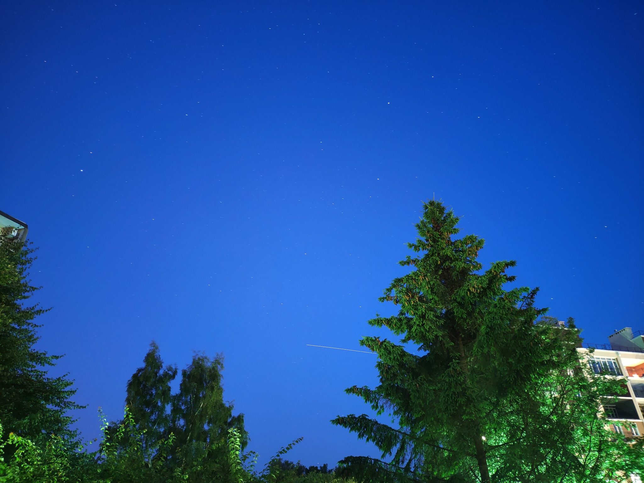 ISS over Svetlogorsk - My, ISS, The photo, Mobile photography, Astrophoto, Track, Airplane, Longpost