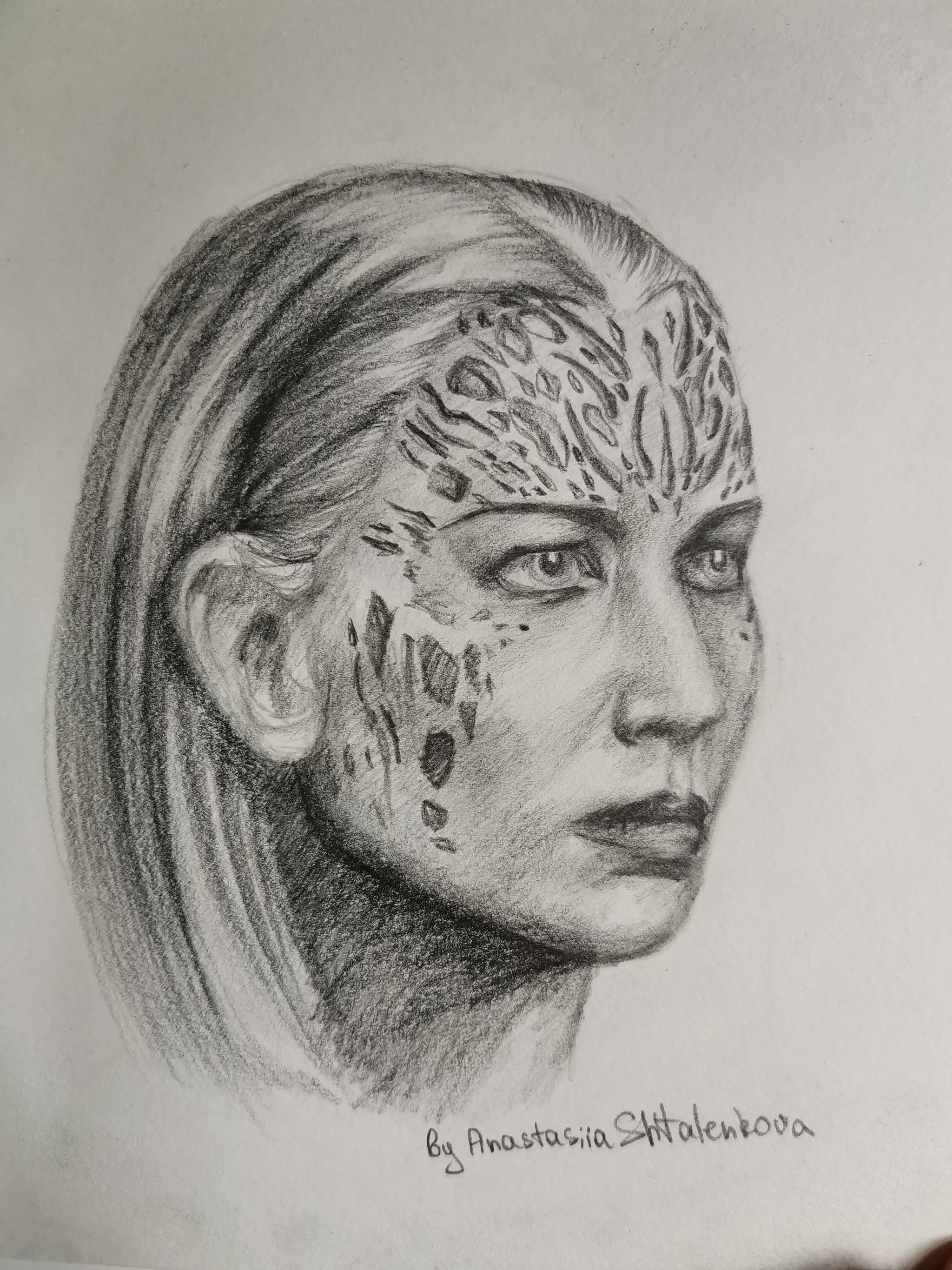 Mystic (process) - My, Mystic, X-Men, Marvel, Drawing, Sixfanarts, Fan art, Portrait, Sketch, , Pencil drawing, Pencil, Drawing process, Process, Artist, Beginner artist, Longpost, Creation