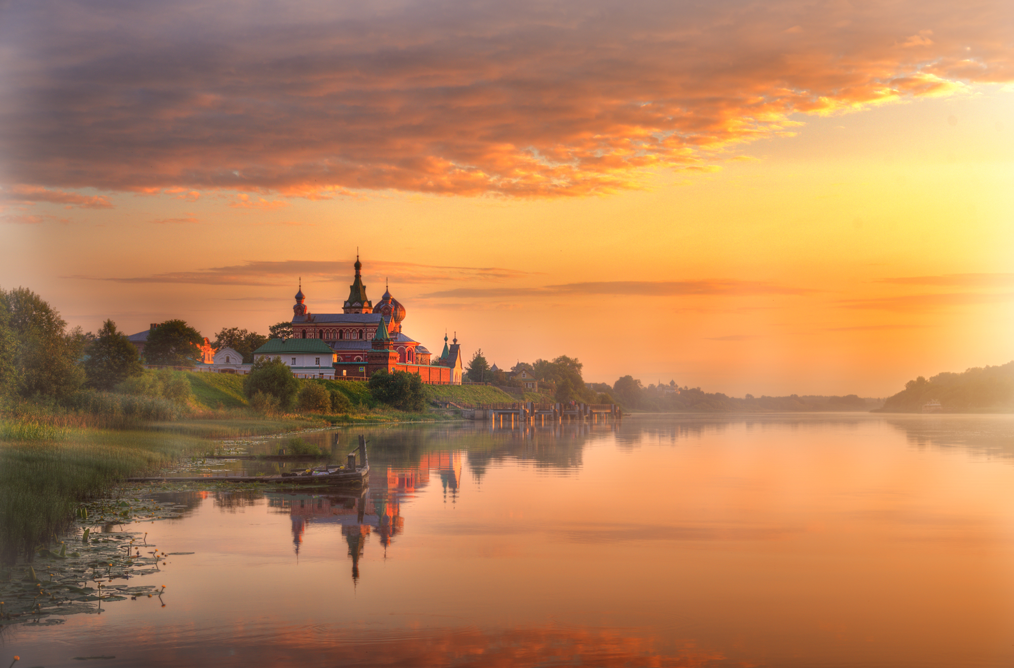 Morning on the Volkhov... - The photo, dawn, Landscape, Morning, Nature