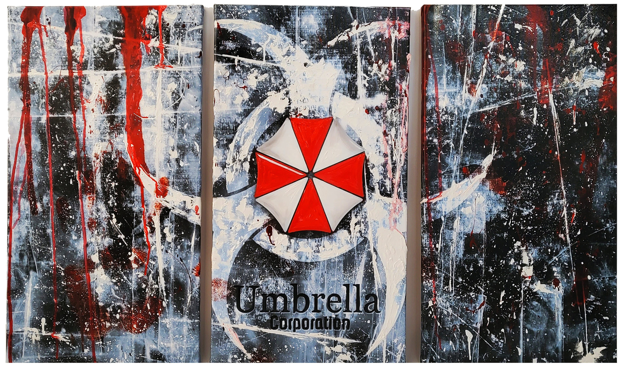 Картина Umbrella - Моё, Картина, Umbrella Corporation, Арт, Фэнтези, Resident Evil, Искусство, Современное искусство, Живопись, , Интерьер, Картина маслом, Красота, Фан-Арт, Ужасы, Длиннопост