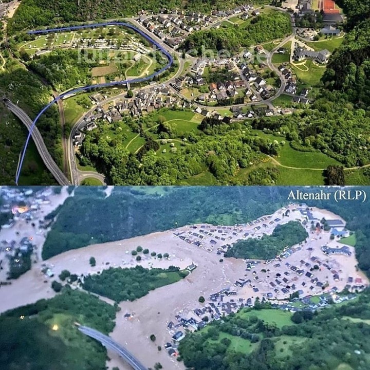 Before and after Altenahr, Germany. - Germany, Disaster, Weather, Nature, Sadness