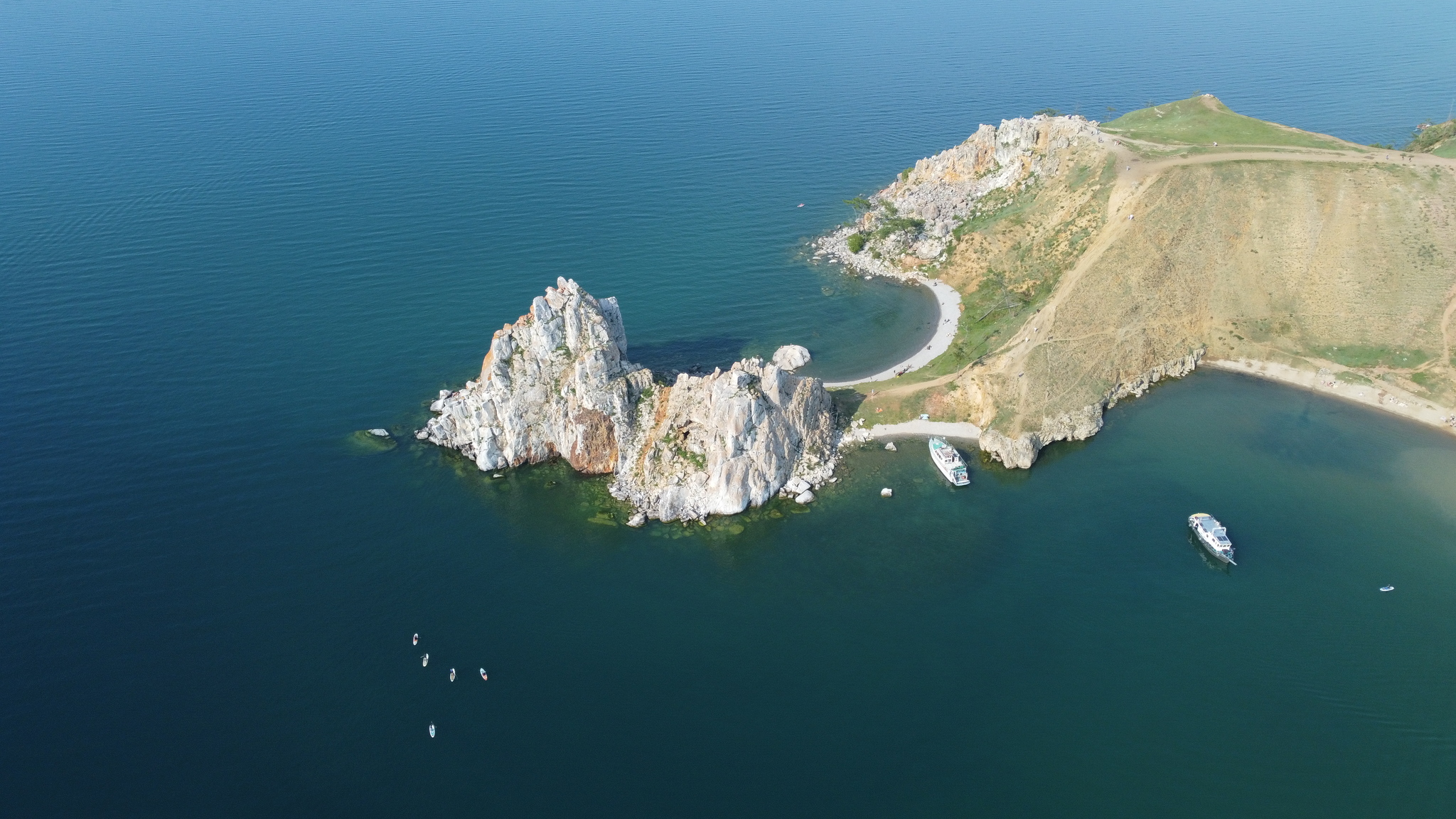 Байкал. Ольхон. Скала Шаманка - Моё, Байкал, Ольхон, DJI, Дрон, Фотография, Длиннопост