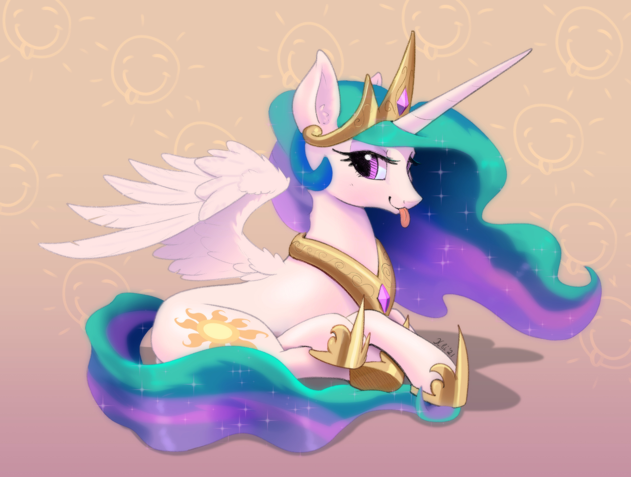 Отдых :P - My Little Pony, Арт, Фан-Арт, PonyArt, Princess Celestia, Xbi