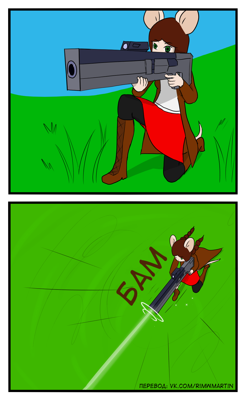 Hunting with big guns - Rimworld, Comics, Games, Translation, Translated by myself, Longpost