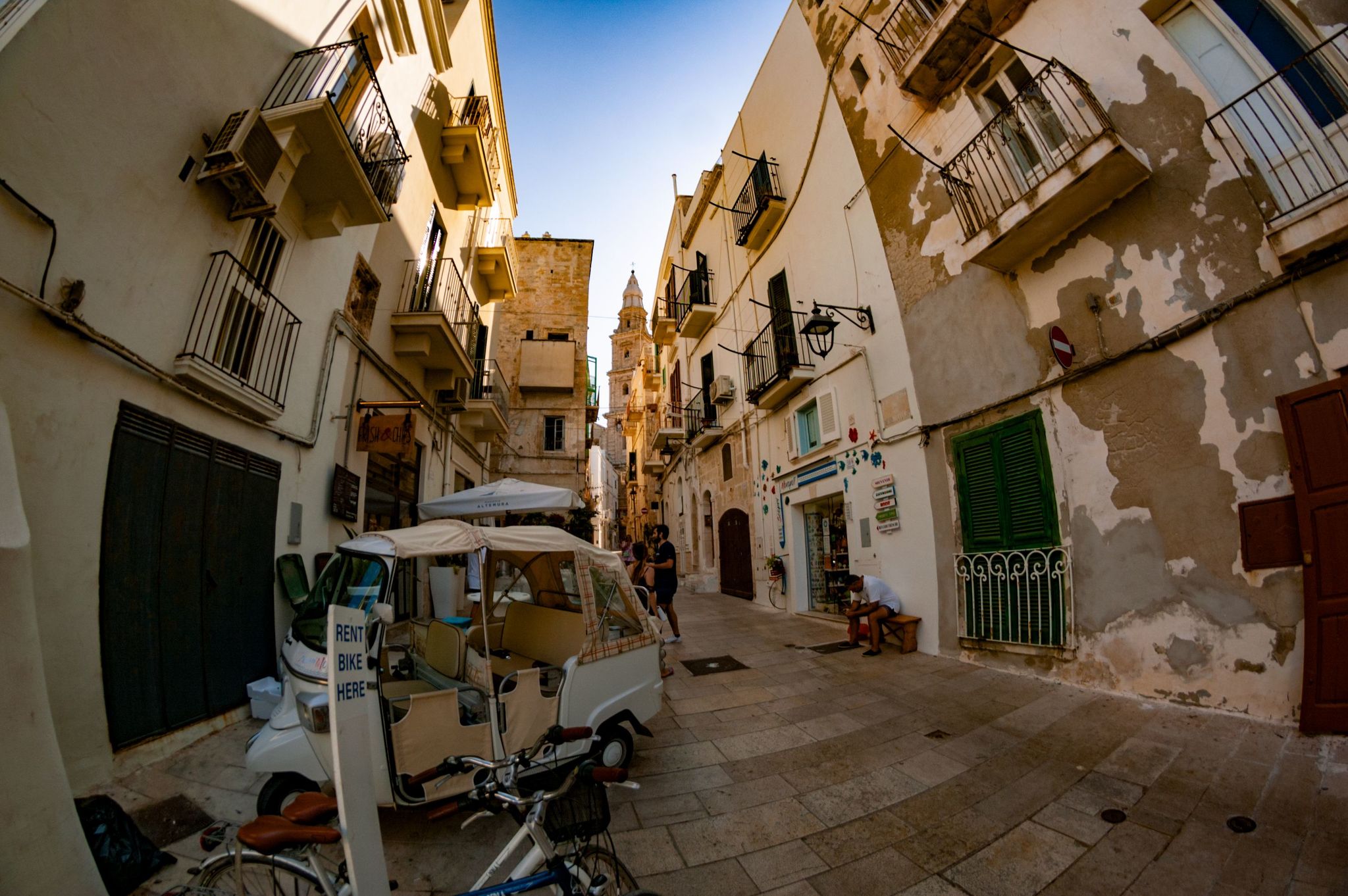 City of Monopoli, Puglia (southeast Italy, heel) this summer. fisheye lens - My, Italy, Sea, Longpost, Fish Eye