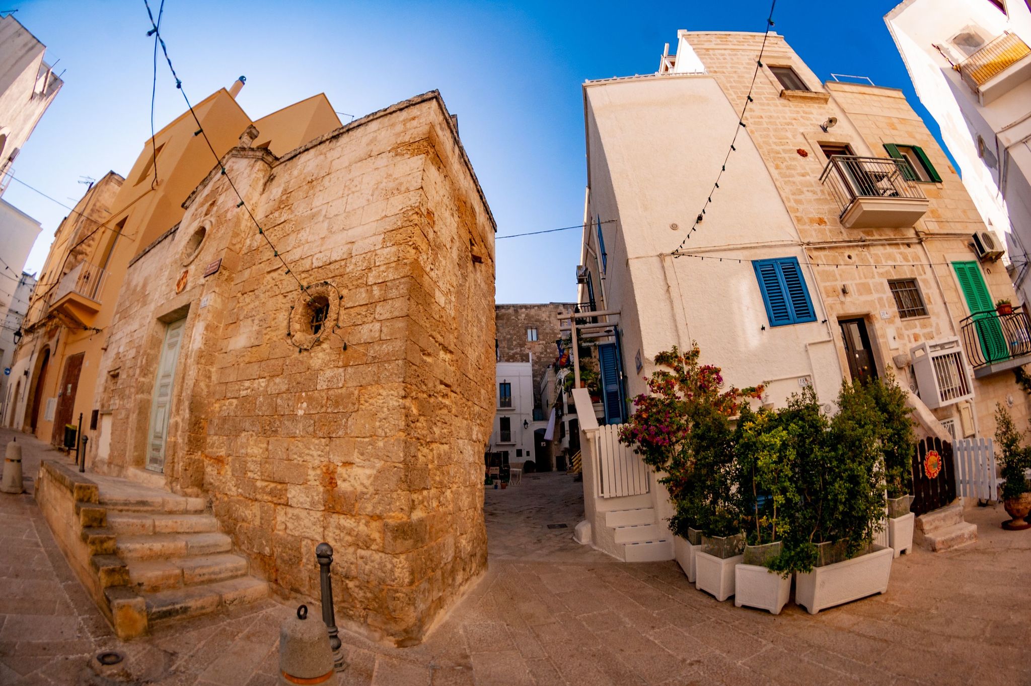 City of Monopoli, Puglia (southeast Italy, heel) this summer. fisheye lens - My, Italy, Sea, Longpost, Fish Eye