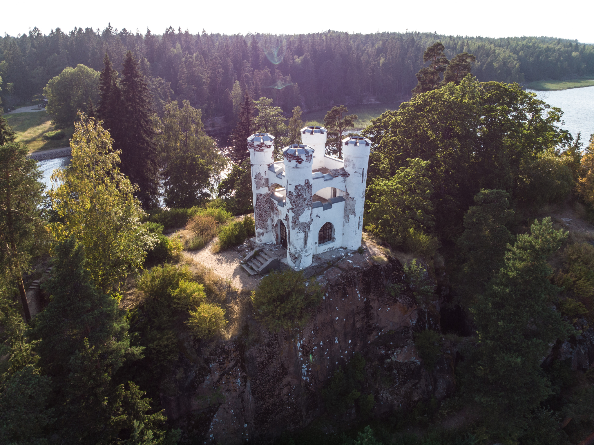 Dead island. - My, Travels, Travel across Russia, Vyborg, Mon Repos Park, Dji, DJI Mavic Air, Mavic Air, Isle of the Dead, , Island, Story, История России, The photo, Drone, Video, Longpost