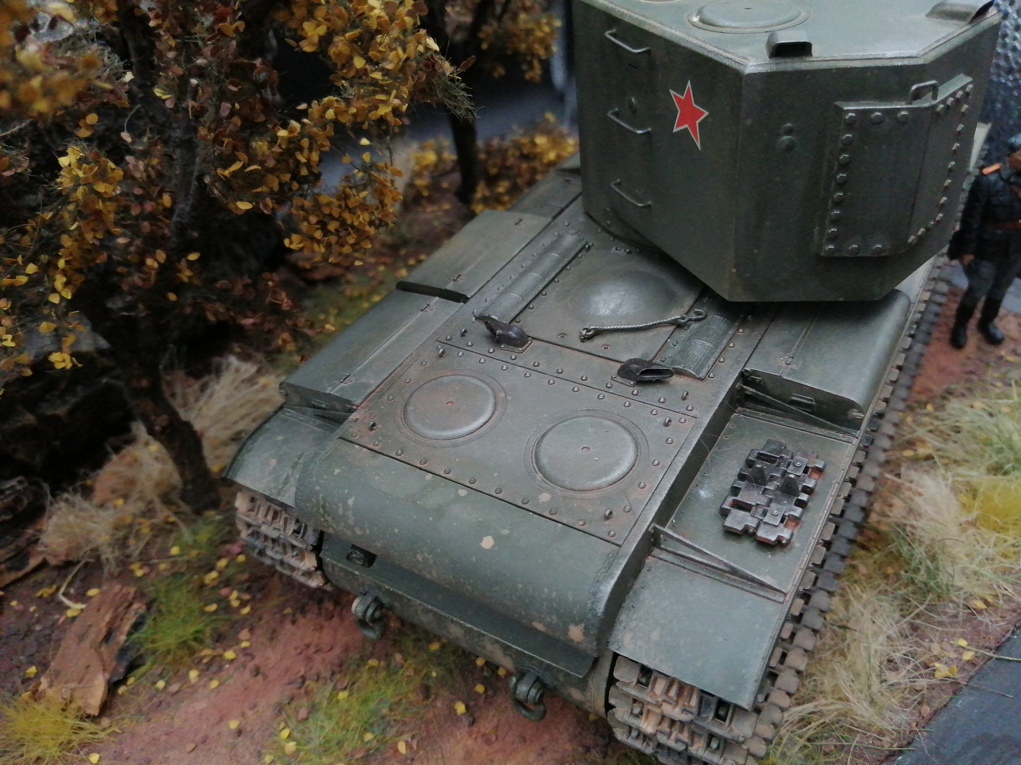 Pre-production KV-2 from Trumpeter - My, Stand modeling, Kv-2, Longpost