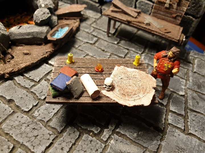 Crossroads with bulletin board and signpost from DM - My, Miniature, Painting miniatures, Fantasy, Fantasy, Books, Fictional characters, Dungeons & dragons, Diorama, Longpost