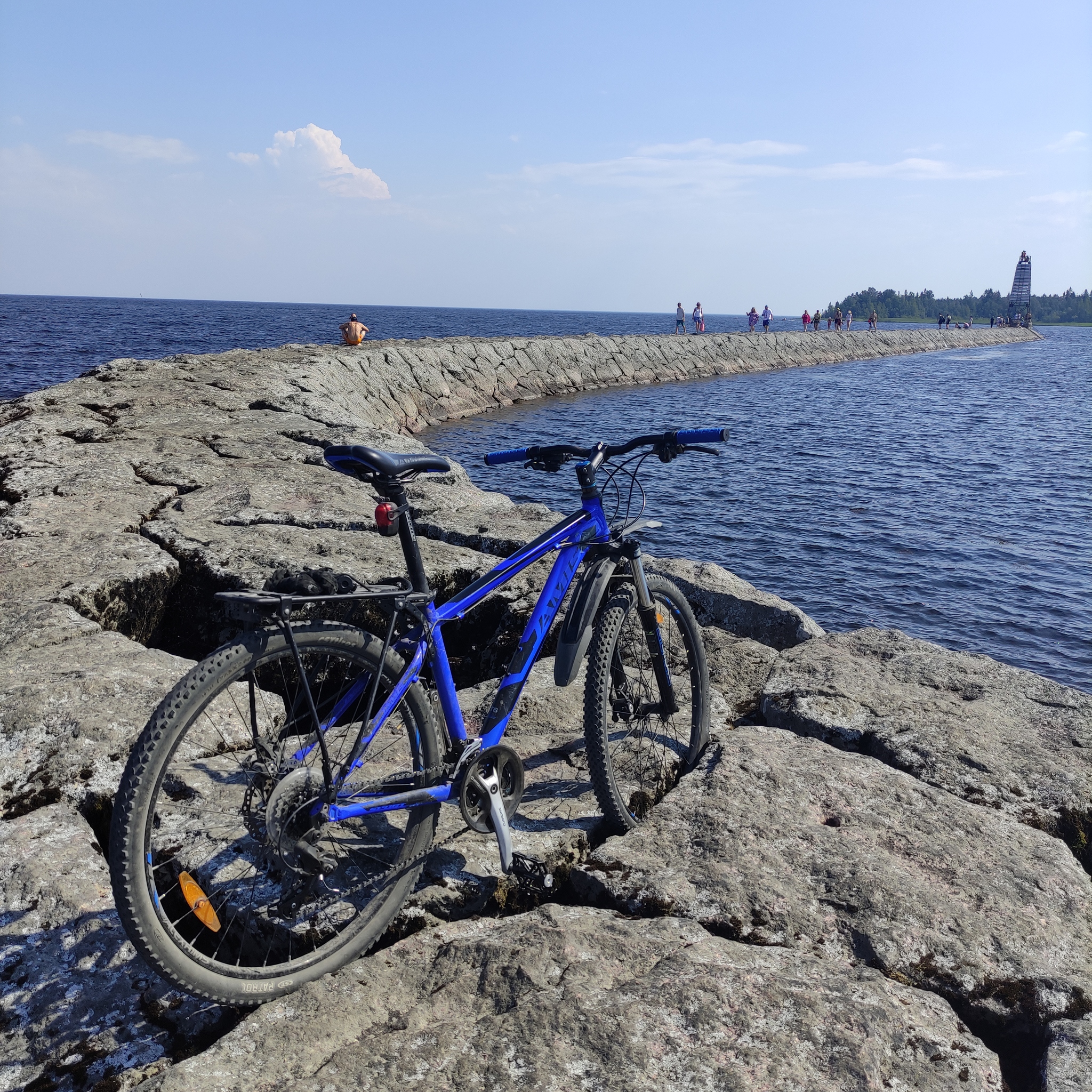 My friend at the lighthouse - My, A bike, Lighthouse