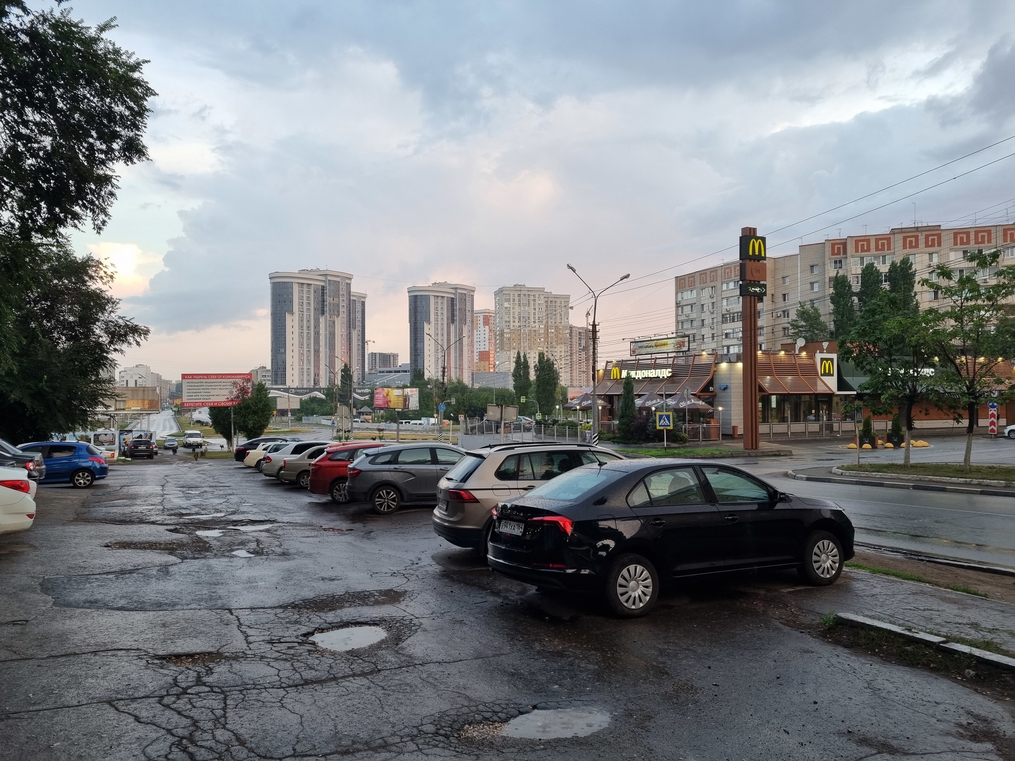 One summer wet morning in Engels - My, Engels city, Landscape, Morning, dawn, Mobile photography, Without processing, Longpost