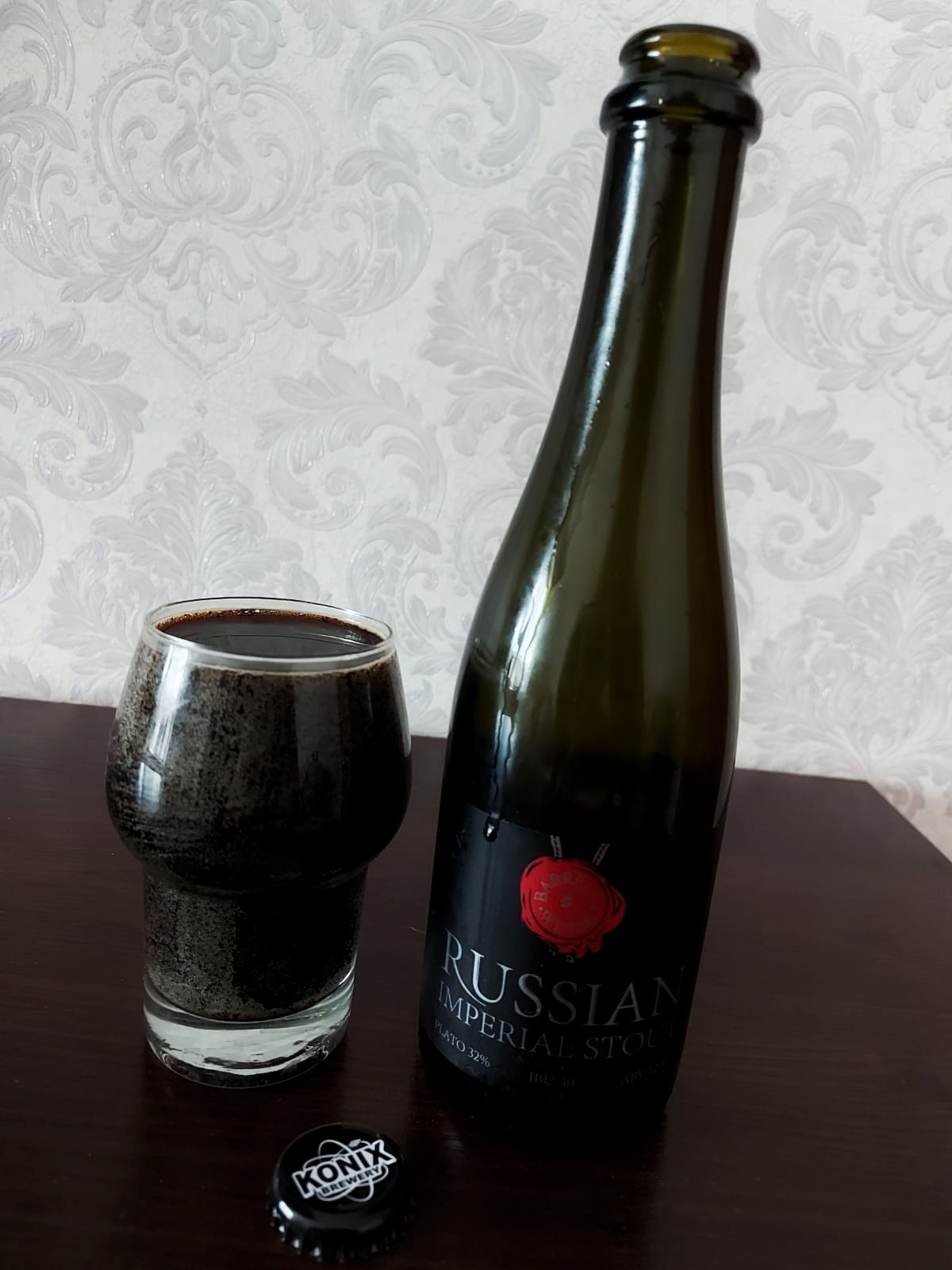 Beer with a real masculine character - from Konix Brewery - My, Craft, Craft beer, Stout, Russian Imperial Stout, Alcohol, Overview, Oak, Whiskey, Longpost