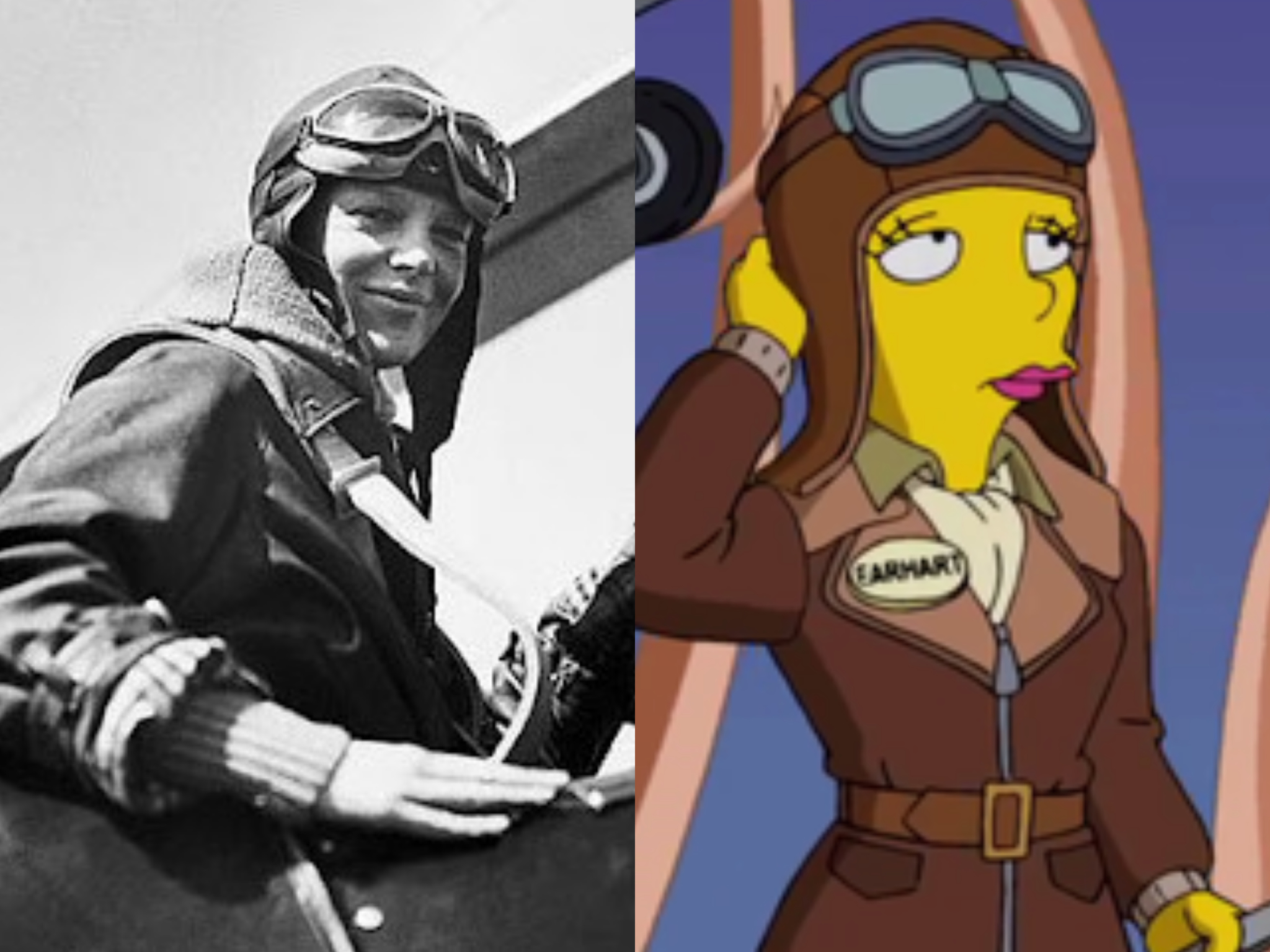 July 24, 1897 - Amelia Earhart was born - The Simpsons, The calendar