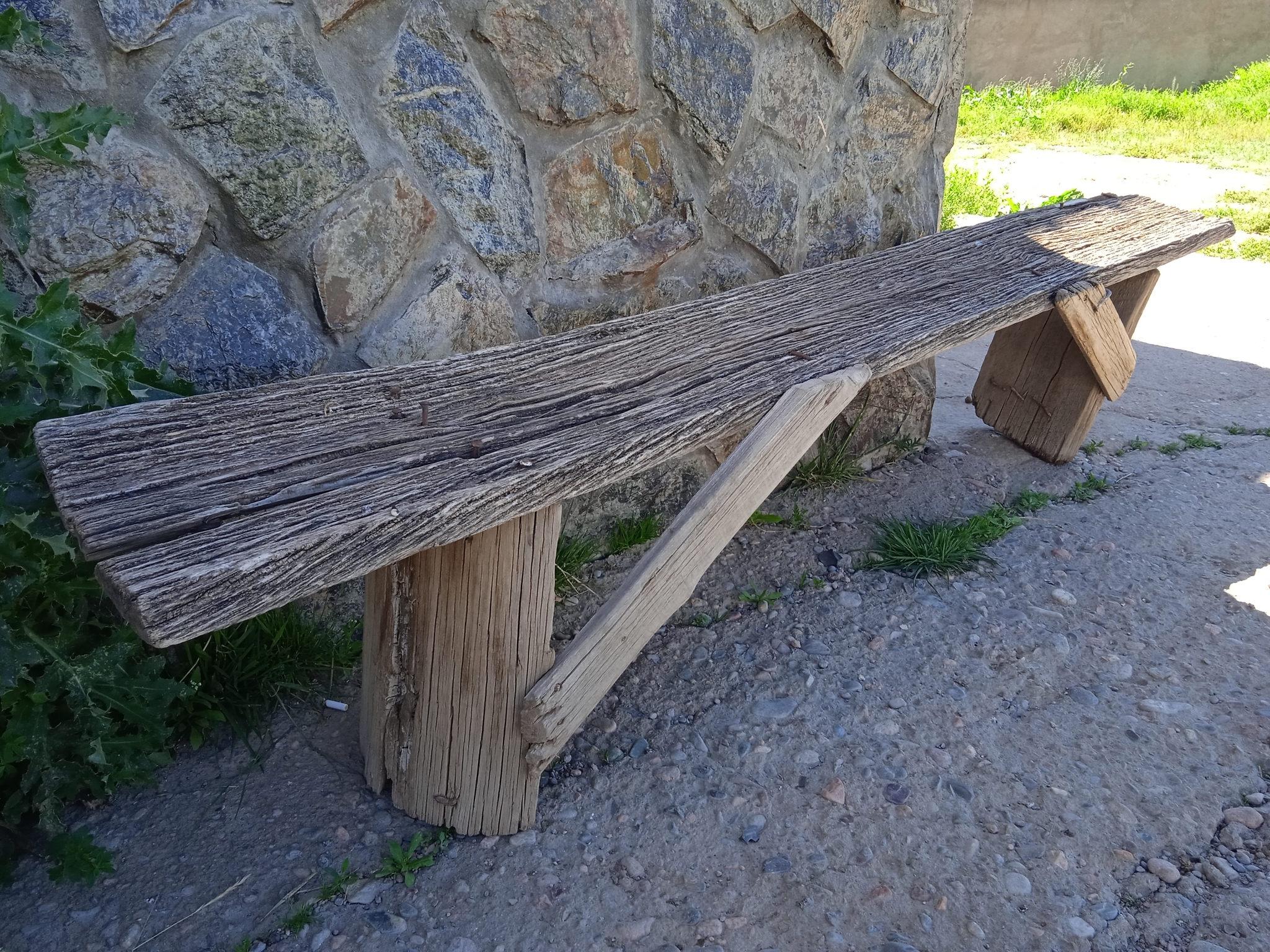 Old bench 45 years old - My, Old stuff, Village, The photo