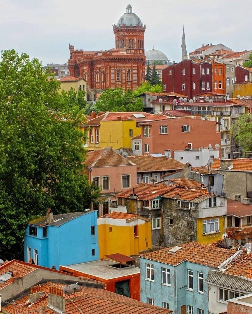 Cozy streets in Balat district, Istanbul, Turkey - Architecture, Turkey, Istanbul, The street, Cosiness, Rainbow, Multicolor, Longpost