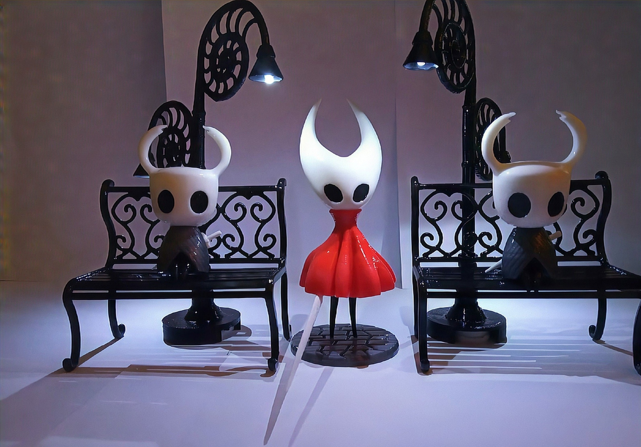 Knight from the game Hollow Knight with Hornet, 3D printing - My, Games, Hollow knight, 3D печать, 3D modeling, Creation, Needlework without process, Longpost