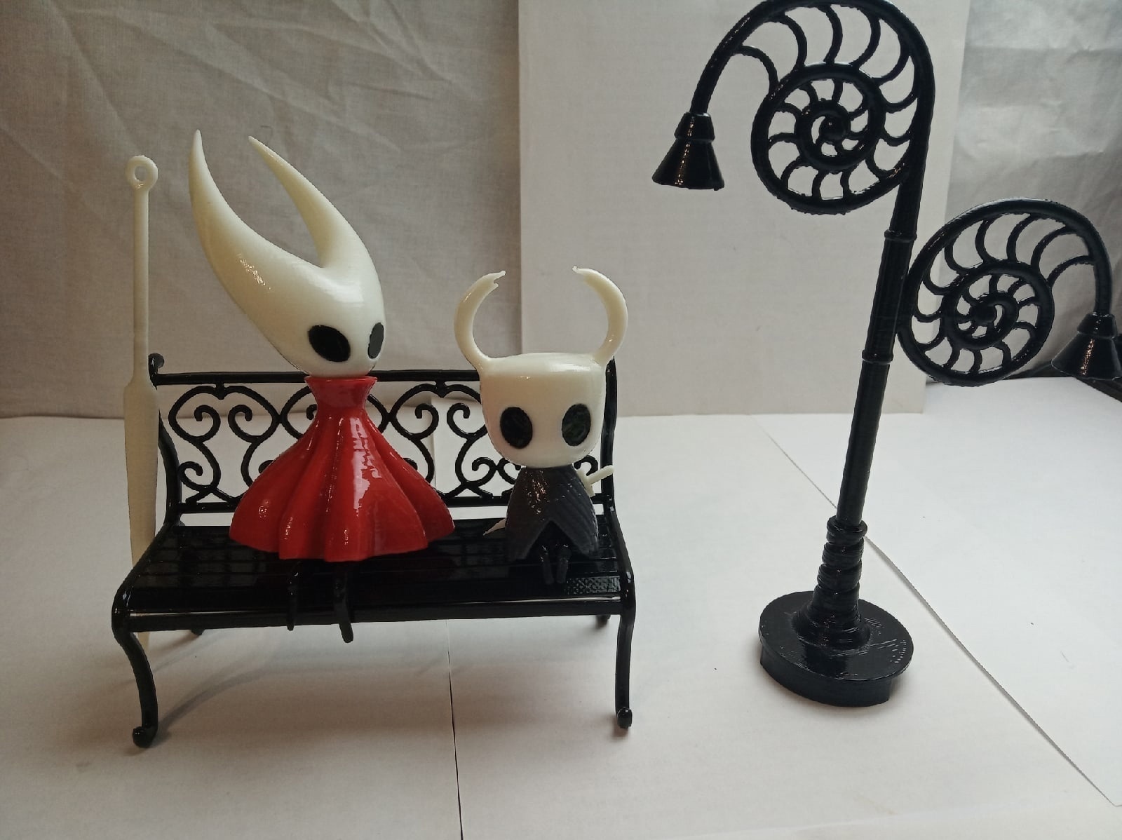 Knight from the game Hollow Knight with Hornet, 3D printing - My, Games, Hollow knight, 3D печать, 3D modeling, Creation, Needlework without process, Longpost