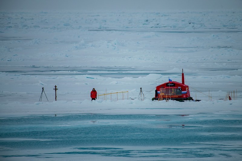 Fedor Konyukhov: a fresh lake is gradually forming around the tent, in fact, I am already in its center - Fedor konyukhov, Ecology, North Pole, Nature, The science, Video, Longpost