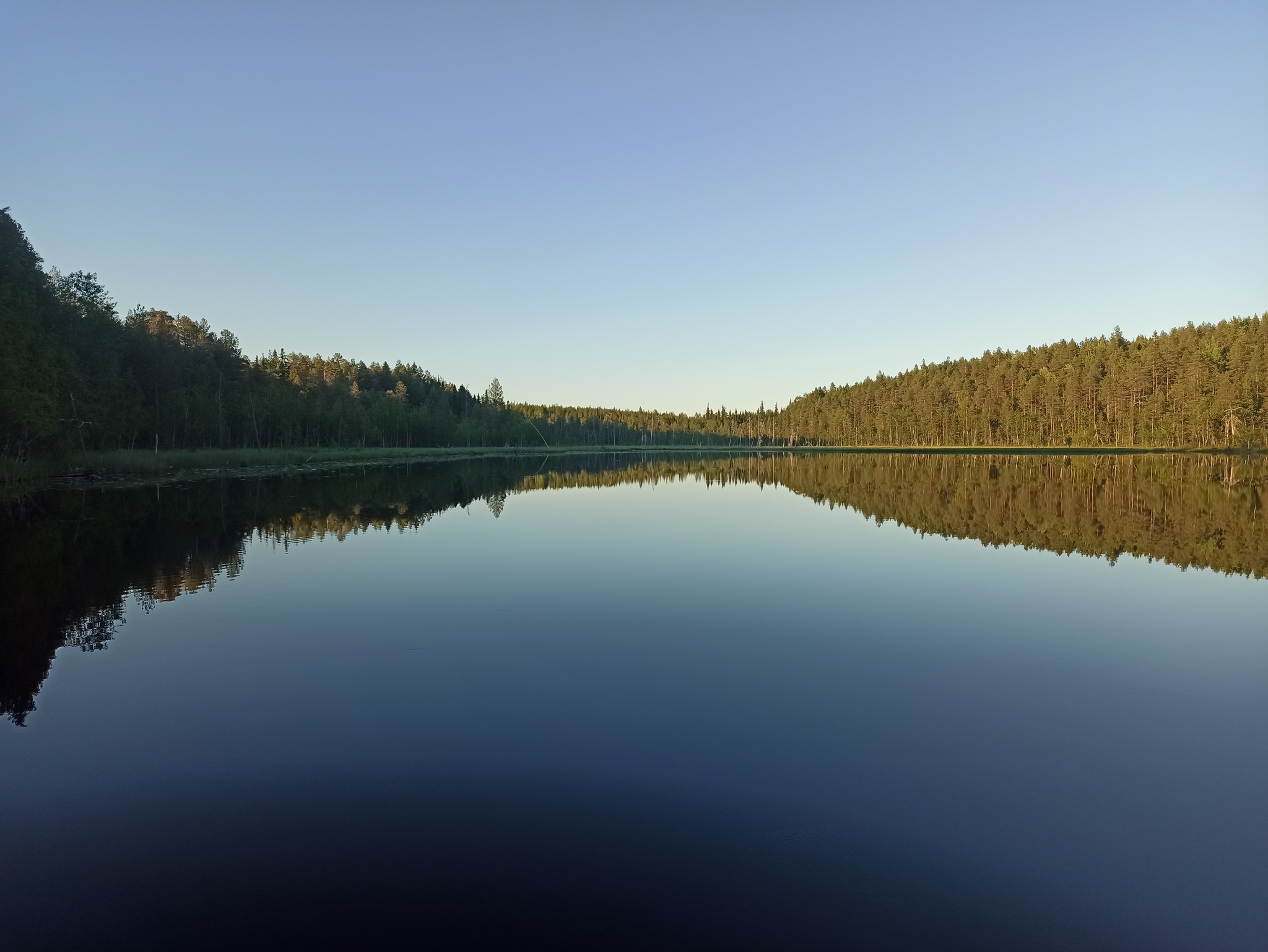 Peace and quiet - Fishing, Карелия, White Nights, Calm, The photo