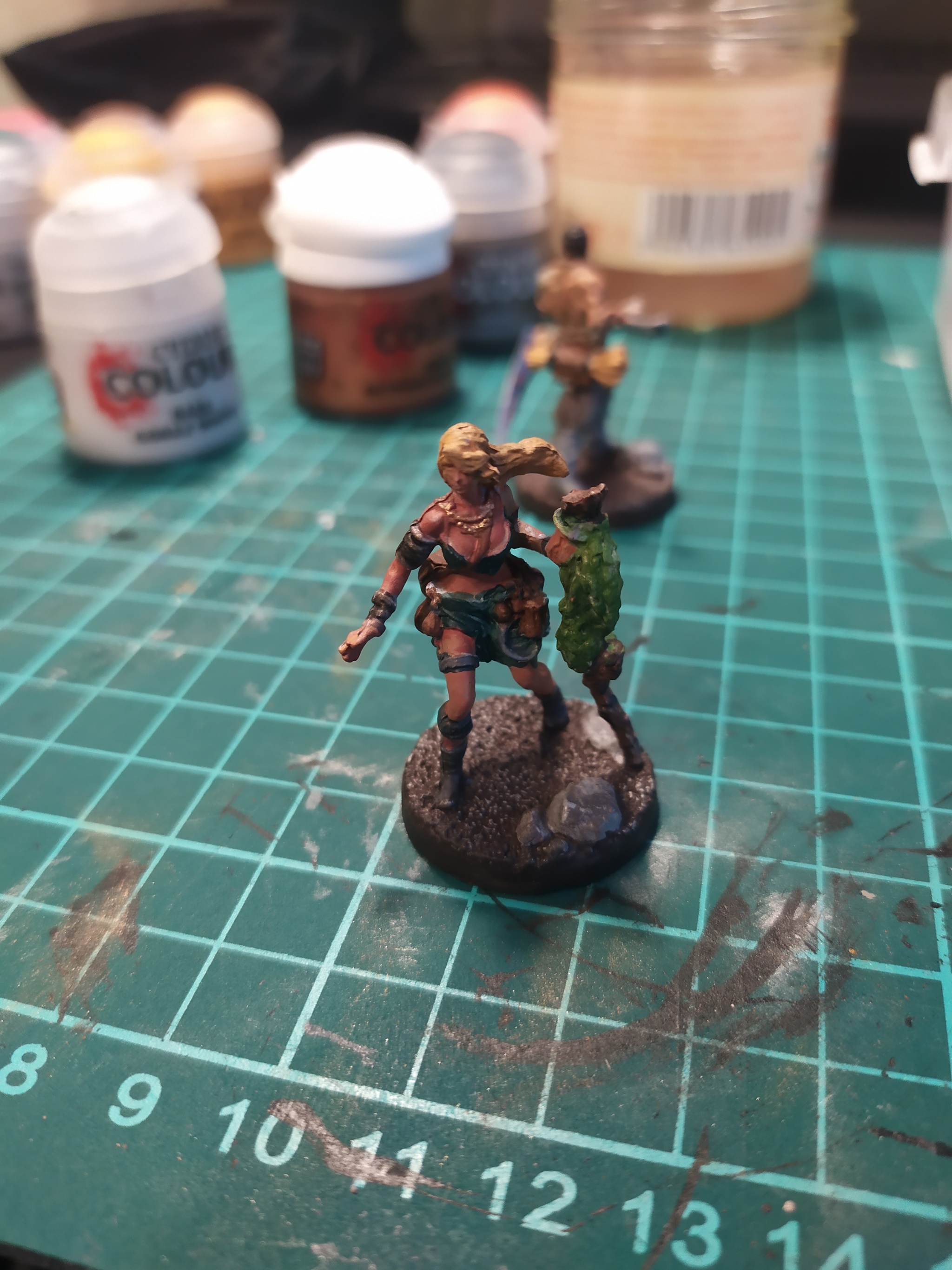 Three heroes of the seeker - My, Painting miniatures, Board games, Miniature, Longpost