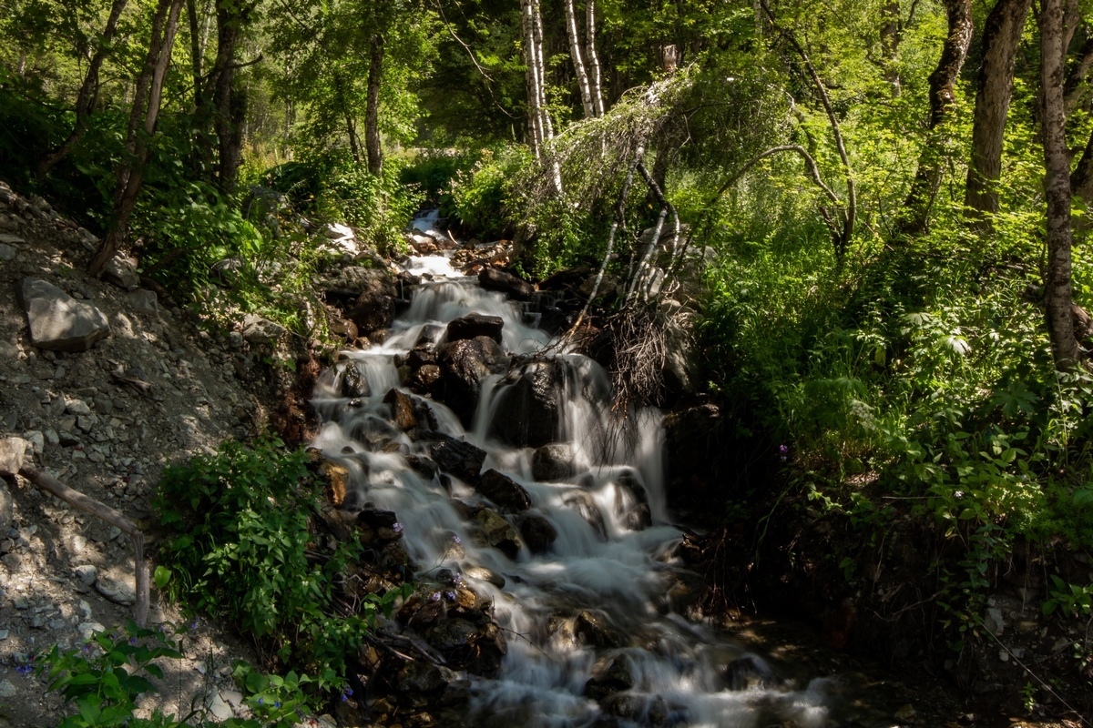 Photo from a two-day trip to Dombay. - My, The photo, The mountains, Caucasus, Dombay, Dombay-Ulgen, Waterfall, River, Hike, , Travels, Travel across Russia, Longpost