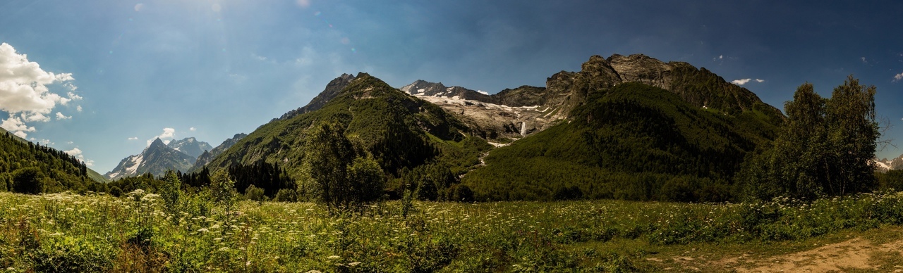 Photo from a two-day trip to Dombay. - My, The photo, The mountains, Caucasus, Dombay, Dombay-Ulgen, Waterfall, River, Hike, , Travels, Travel across Russia, Longpost