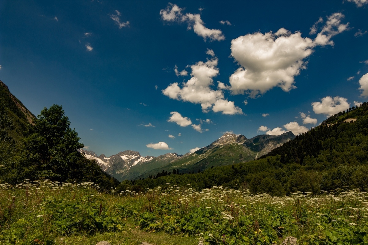 Photo from a two-day trip to Dombay. - My, The photo, The mountains, Caucasus, Dombay, Dombay-Ulgen, Waterfall, River, Hike, , Travels, Travel across Russia, Longpost