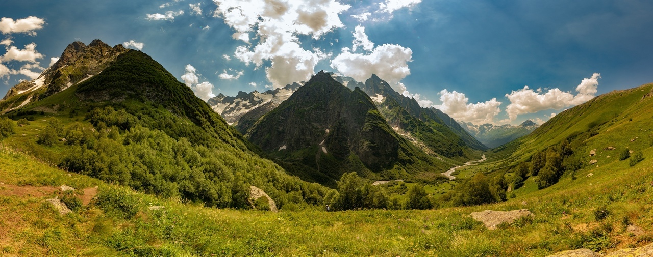 Photo from a two-day trip to Dombay. - My, The photo, The mountains, Caucasus, Dombay, Dombay-Ulgen, Waterfall, River, Hike, , Travels, Travel across Russia, Longpost