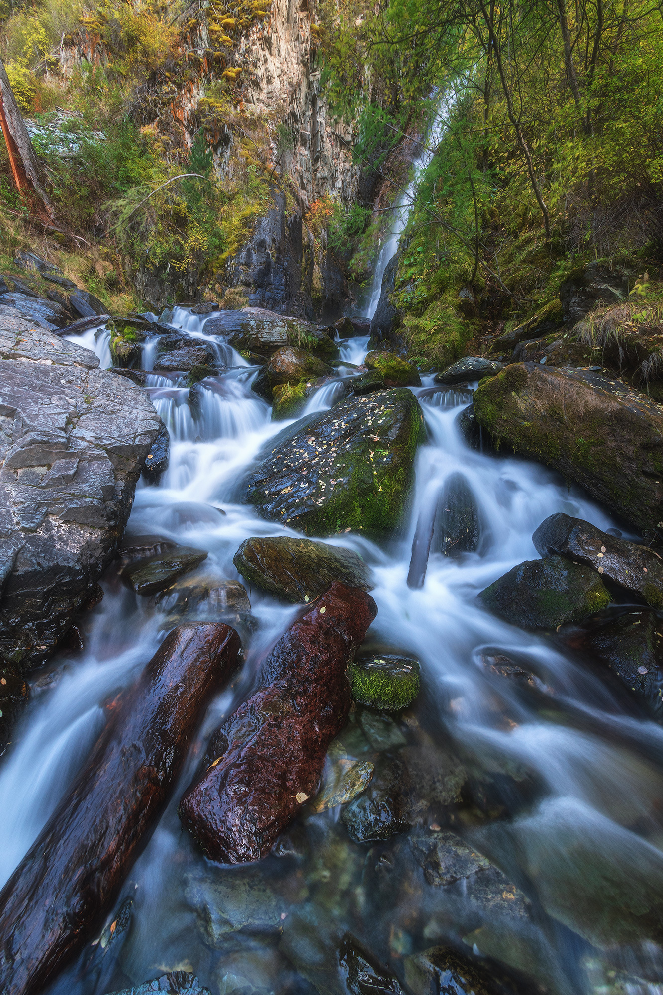 Small Ular waterfall - My, Mountain Altai, Nature, beauty of nature, The nature of Russia, Video, The mountains, The photo, Landscape, Altai, , Tourism, Travels, Waterfall, Longpost, Altai Republic