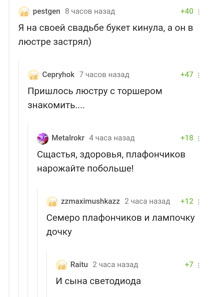 Да будет свет - Комментарии на Пикабу, Скриншот, Свадьба, Традиции, Электричество, Длиннопост