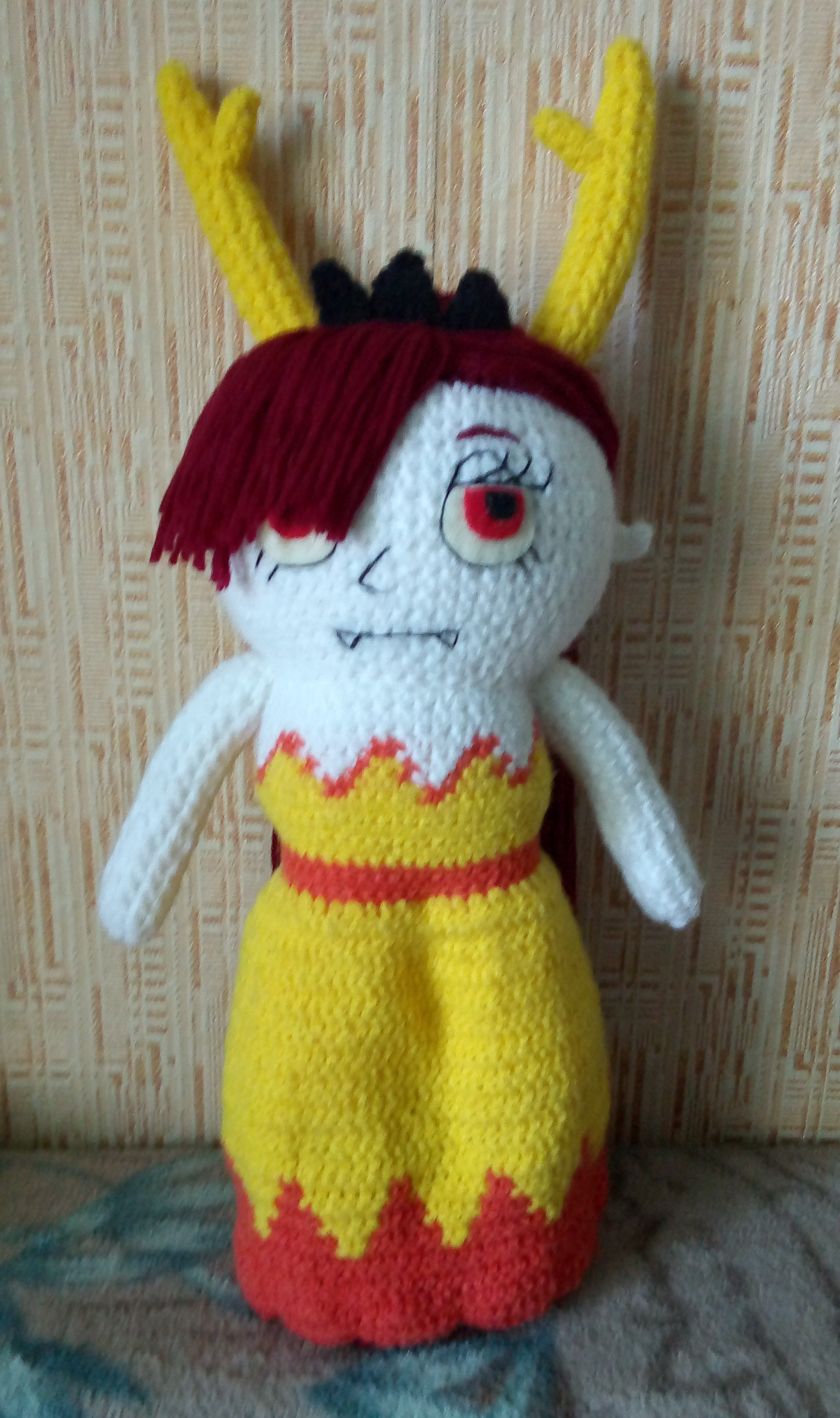 Ladies of Mewnia (from SVTFOE). Hand embroidery - My, Characters (edit), Doll, Handmade, Walt disney company, Star vs Forces of Evil, Eclipsa butterfly, Hekapoo, Moon Butterfly, , The photo, Longpost, Needlework without process