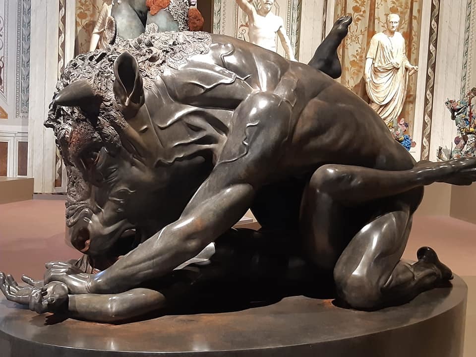 Damien Hirst Minotaur, Borghese Gallery, Rome - NSFW, Minotaur, Sculpture, Rome, Italy, Longpost, Art, Modern Art