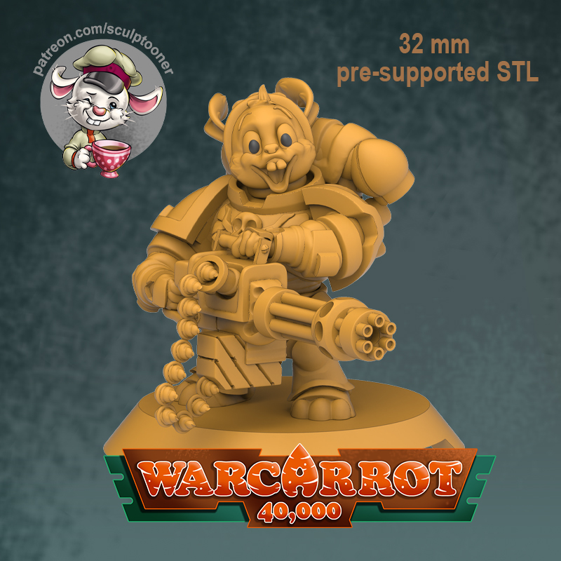 WarCarrot 40000 - шуточный отряд космозайцев для Вархамера - Моё, Wh Art, Wh miniatures, Warhammer 40k, Warhammer, Миниатюра, Покраска, Покраска миниатюр, 3D печать, , 3D принтер, 3D, 3D моделирование, Настольный варгейм, Длиннопост