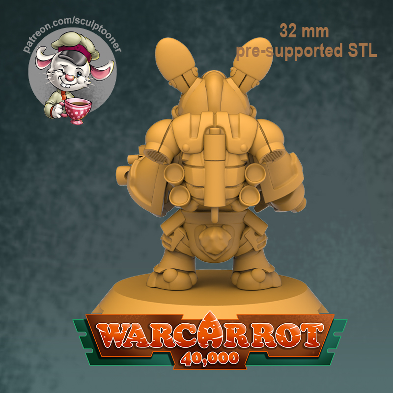 WarCarrot 40000 - шуточный отряд космозайцев для Вархамера - Моё, Wh Art, Wh miniatures, Warhammer 40k, Warhammer, Миниатюра, Покраска, Покраска миниатюр, 3D печать, , 3D принтер, 3D, 3D моделирование, Настольный варгейм, Длиннопост