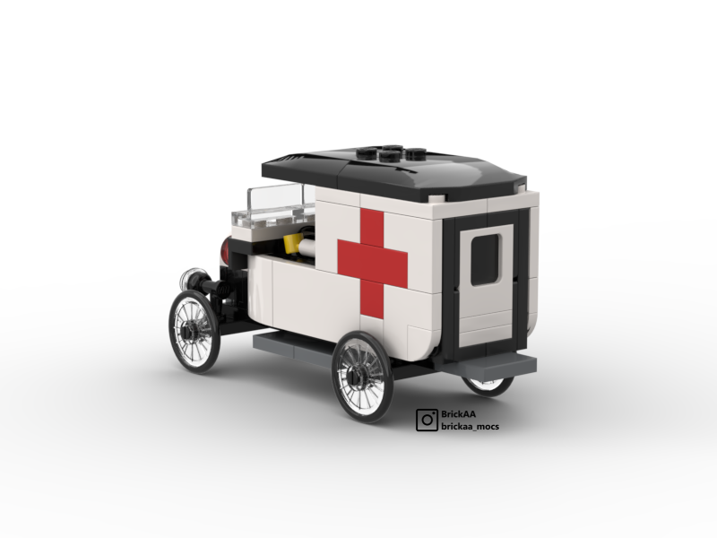 LEGO Vintage ambulance (instruction) - My, Lego, Moc, Lego city, Constructor, Longpost