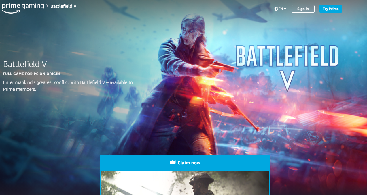 Battlefield 5 (Amazon Prime, Origin version) - Origin, Amazon Prime, Battlefield v, Not Steam, Video