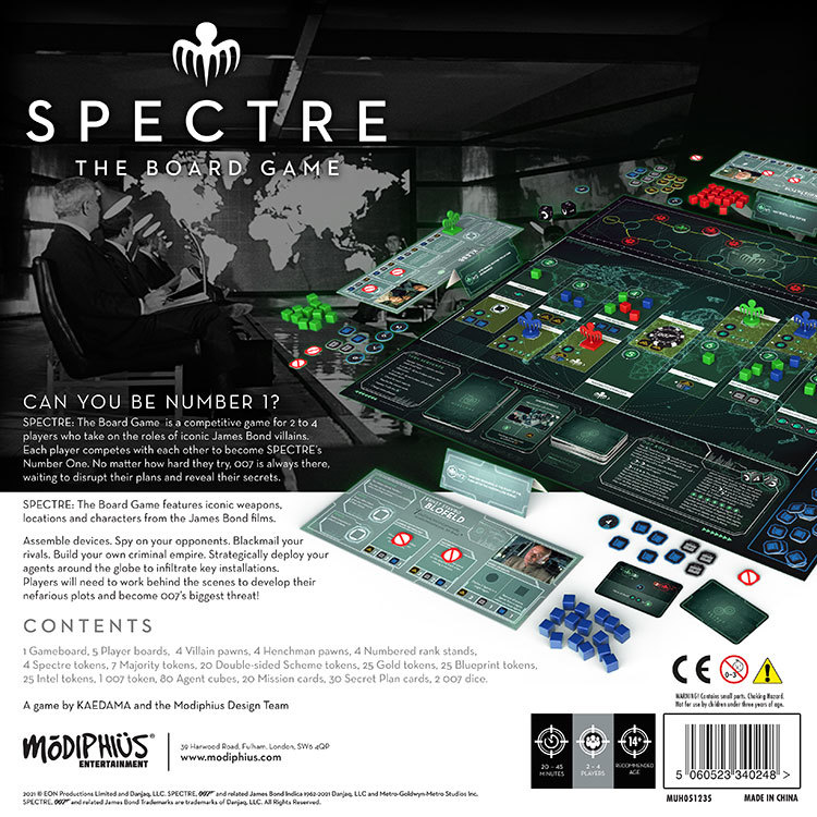 SPECTRE by Modiphius Entertainment - My, Board games, Games, James Bond, Longpost