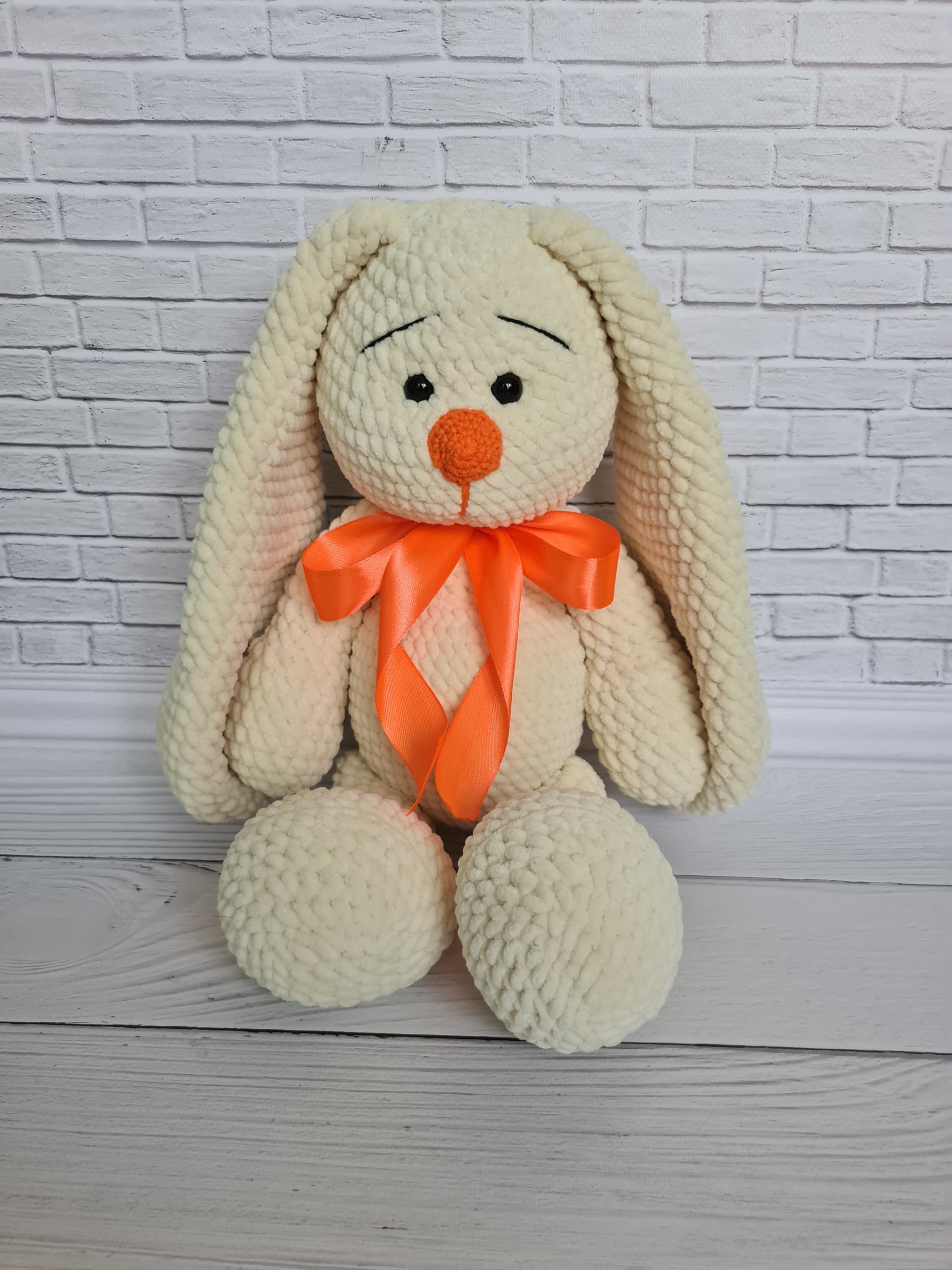 Bunny - My, Knitting, Crochet, Knitted toys, Longpost