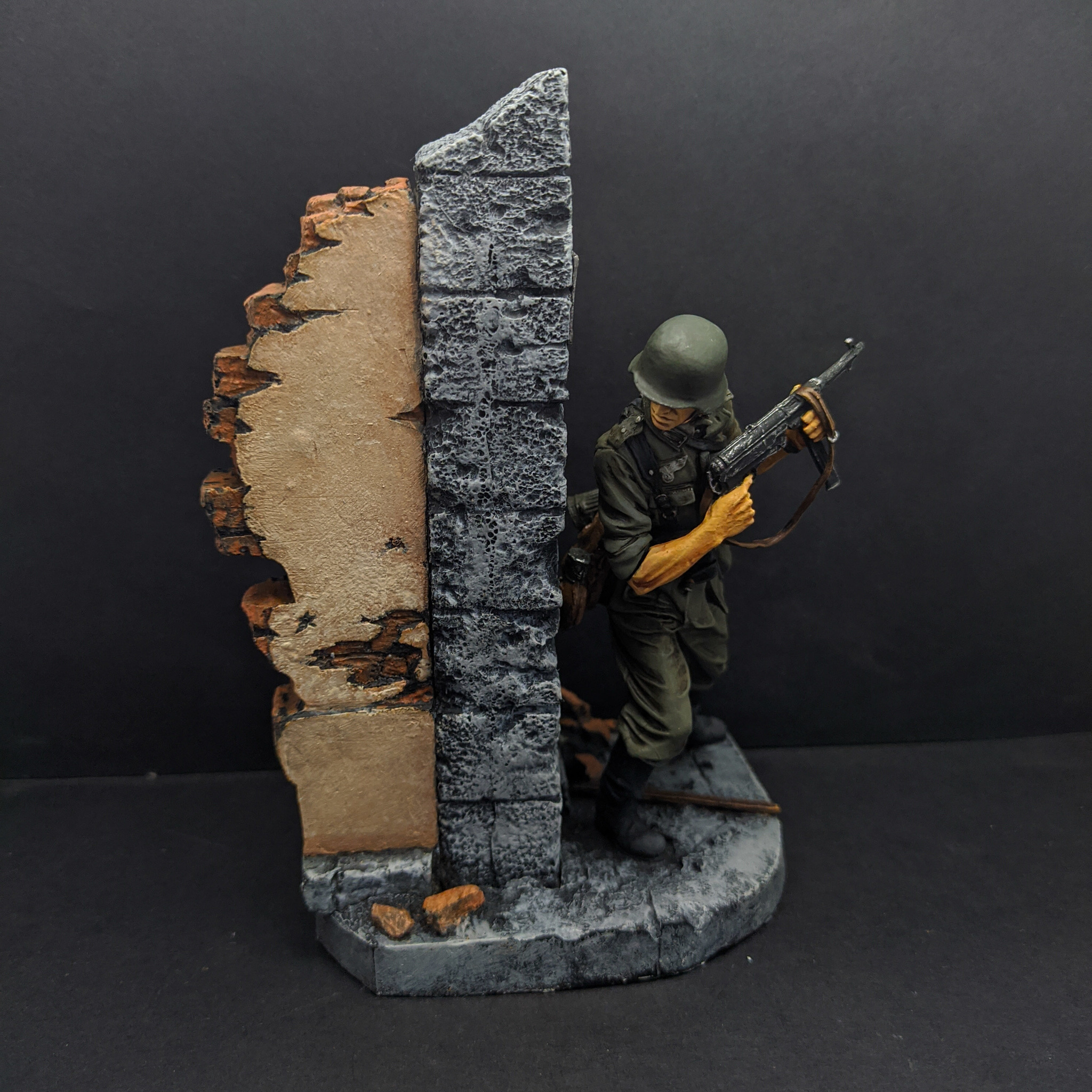 Fritz 90mm tin - My, Stand modeling, Modeling, Fascists, The Second World War, The Great Patriotic War, Painting miniatures, Miniature, Collection, , Collecting, Collectible figurines, Longpost