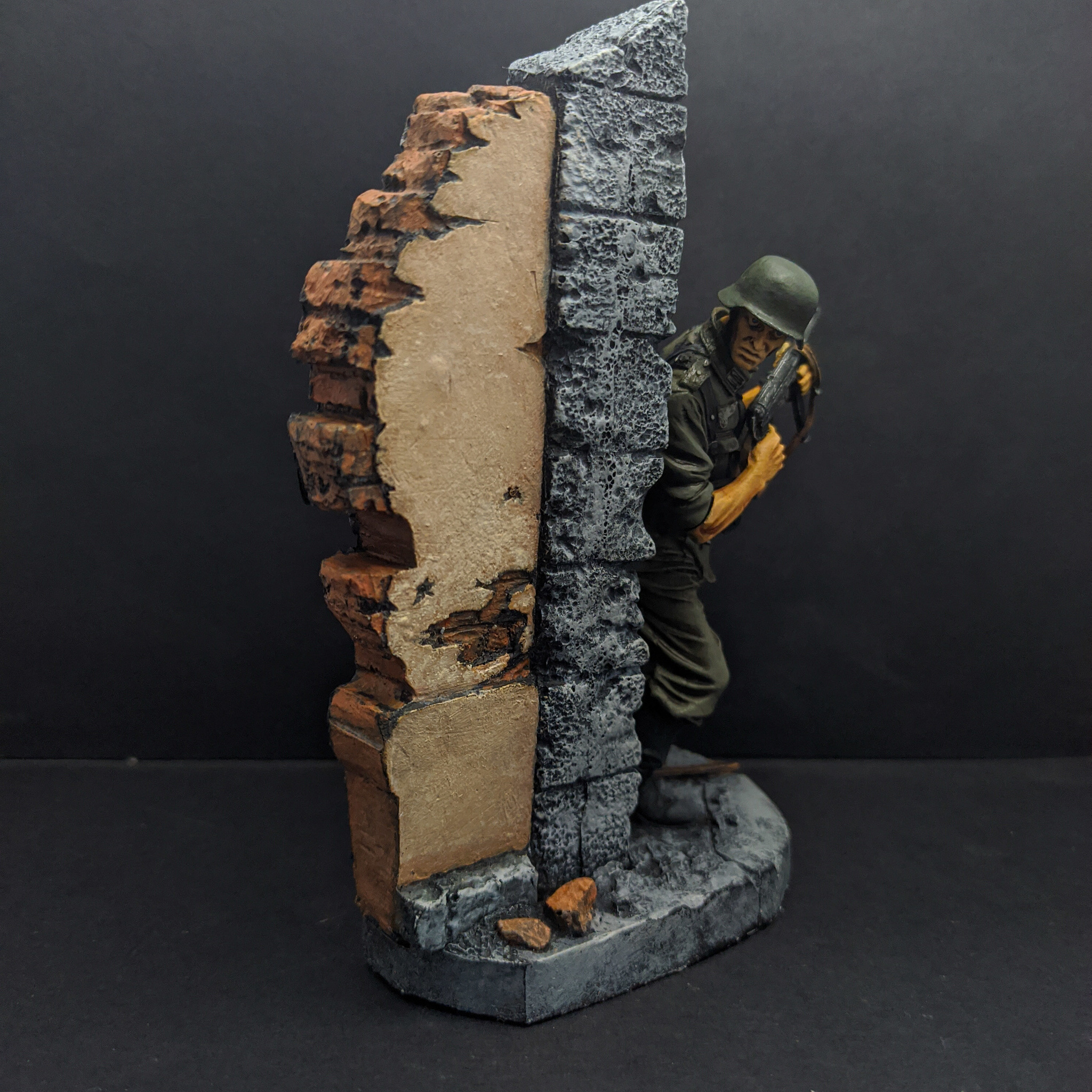 Fritz 90mm tin - My, Stand modeling, Modeling, Fascists, The Second World War, The Great Patriotic War, Painting miniatures, Miniature, Collection, , Collecting, Collectible figurines, Longpost