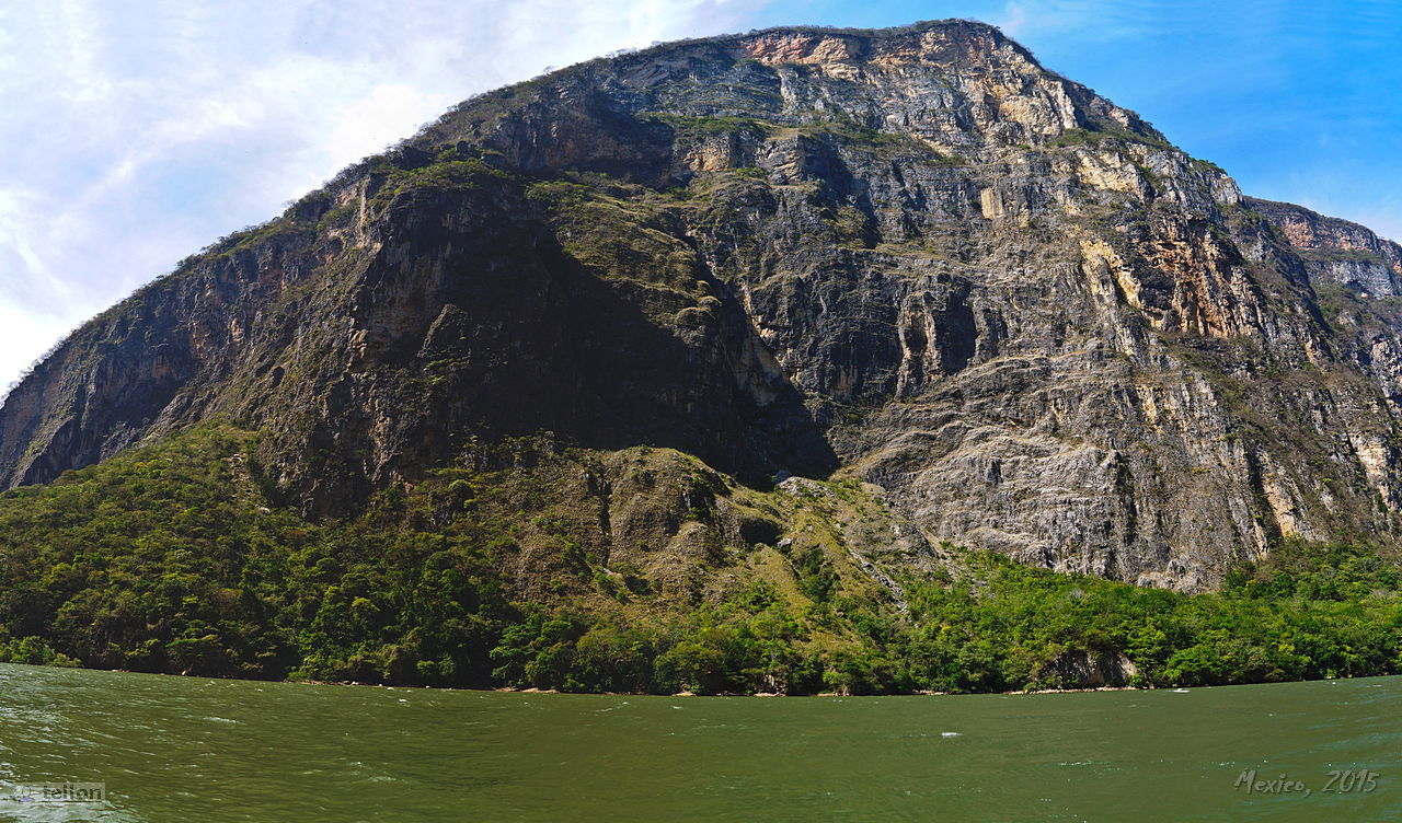 Sumidero - My, Mexico, Canyon, River, The rocks, Waterfall, Travels, Tourism, Pelican, , beauty, Longpost