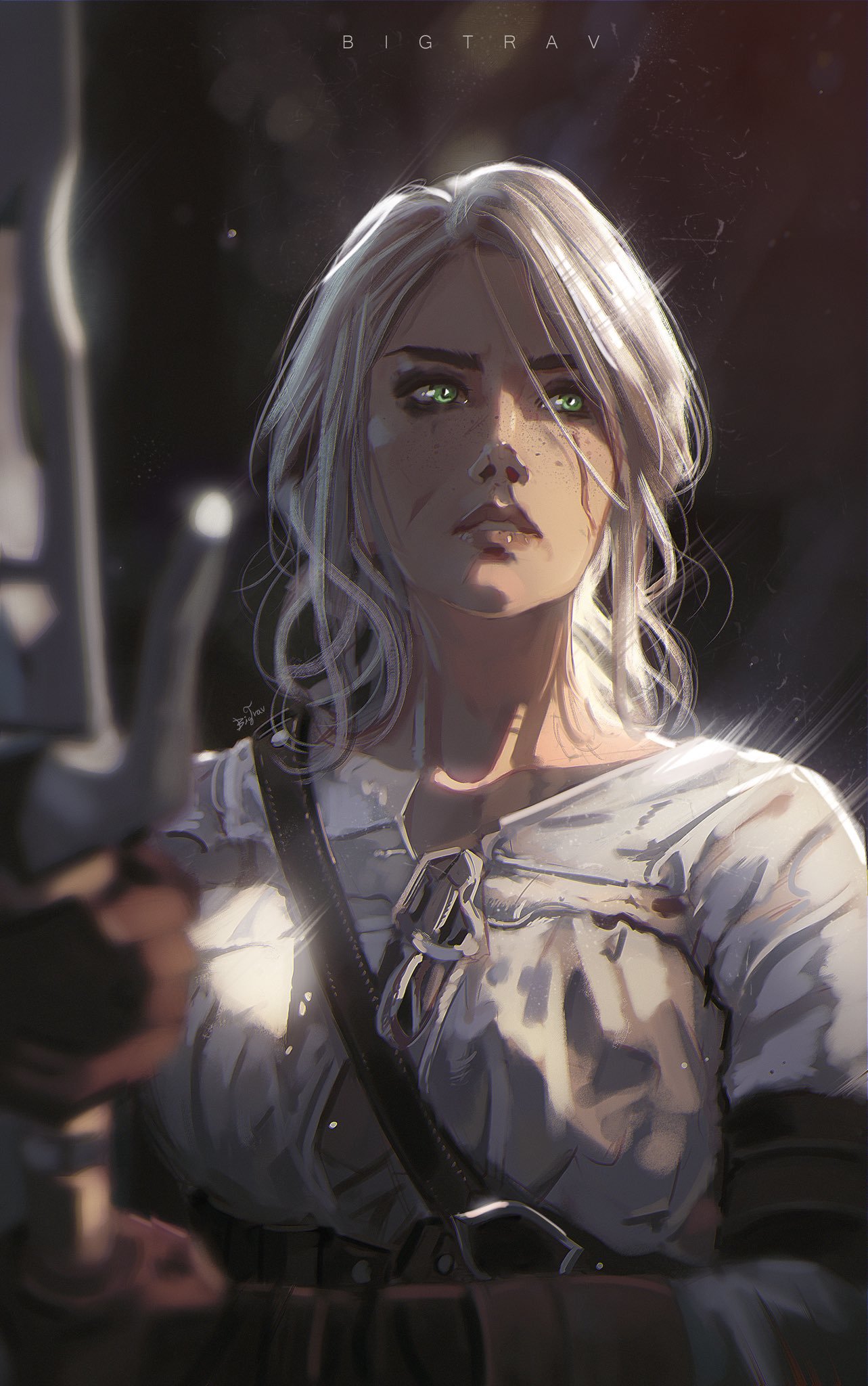 Martin - Drawing, Witcher, The Witcher 3: Wild Hunt, Ciri, Girls, Bigtrav, Art