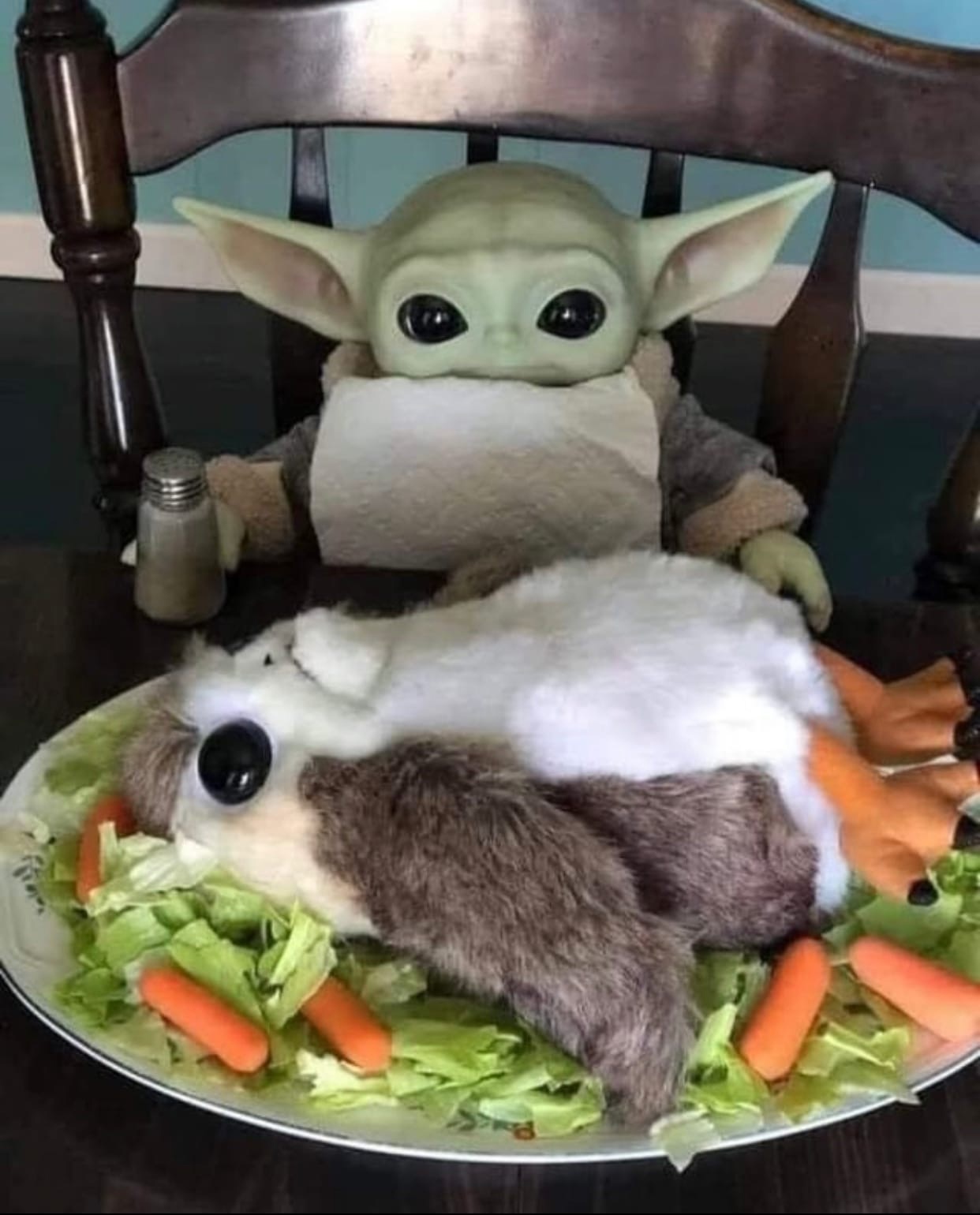 Scheduled lunch... - Star Wars, Mandalorian, Grogu, Food, Humor, Porgy