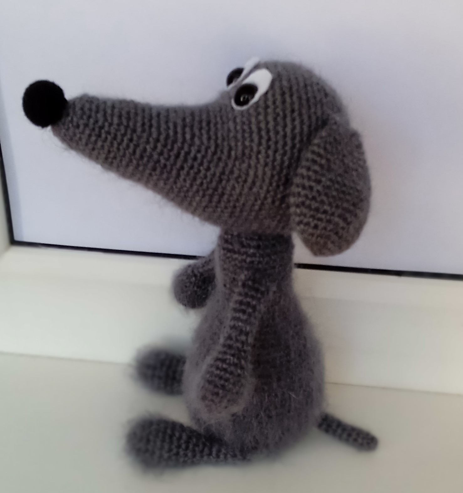 ratdog - My, Needlework without process, Crochet, Amigurumi, Knitted toys, With your own hands, Handmade, Longpost