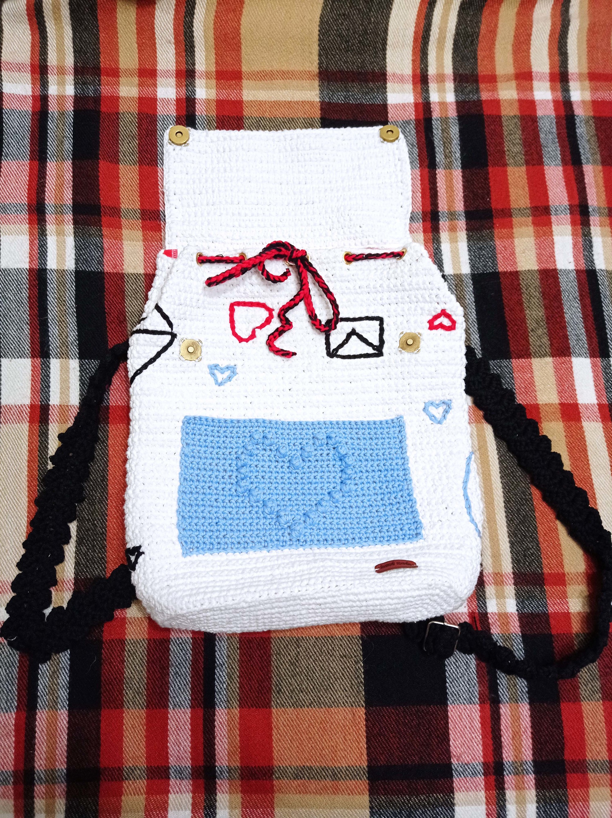 new backpack) - My, Crochet, Backpack, Needlework without process, Longpost