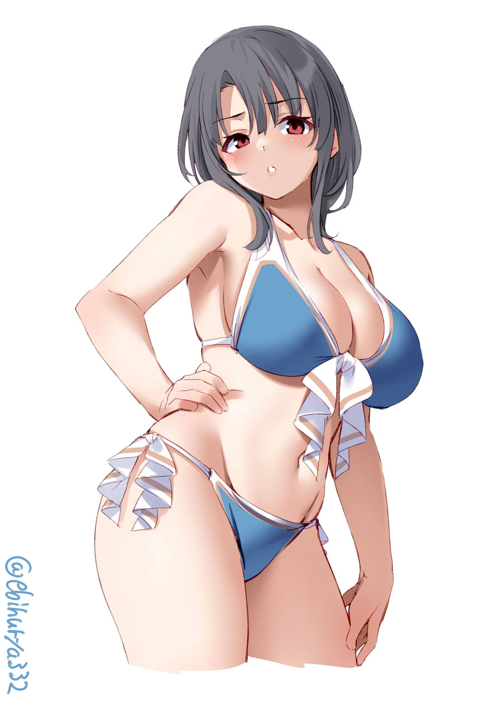 Takao - Kantai collection, Takao, Anime, Anime art, Swimsuit, Bikini, Ebifurya