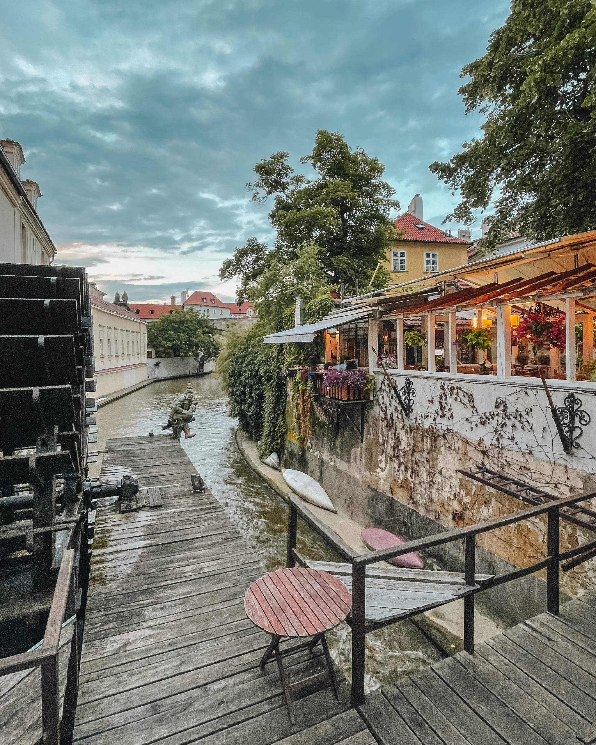 Chertovka river and Velkoprzhevorsky Mlyn restaurant in Prague - My, Prague, Czech, The photo, Devil